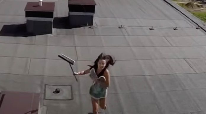 Inappropriate moments caught on camera by a drone