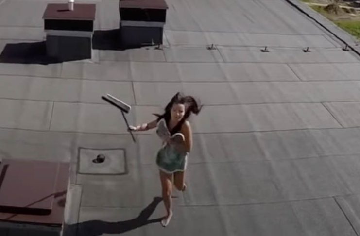 Inappropriate moments caught on camera by a drone